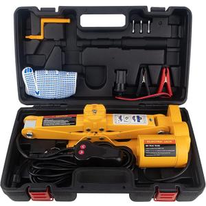 Electric Car Jack 2 Ton 12V Electric Scissor Jack with Storage Box for Car SUV Tire Changes (Lifting rang: 4.72~14.57 inch)
