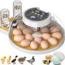 18 Egg Incubator with Automatic Egg Turning and Humidity Control, Egg Incubator Fully Automatic for Hatching Chicken Ducks Goose Quail Pigeon Turkey, Incubator for Home Science Classroom Lab Farm