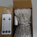 JMEXSUSS 300 LED Remote Control Curtain Lights, Plug in Fairy Curtain Lights Outdoor, Window Wall Hanging String Lights for Bedroom Indoor Dorm Backdrop Wedding Party Patio Christmas Decor, Warm White