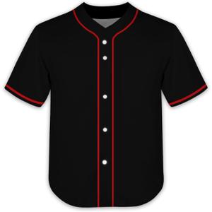 Kids Baseball Jersey Jersey for Boys Girls Plain Practice Shirt Youth Sports Button Down Shirts 3-20Y (Blue, M)