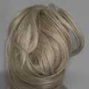 CJL HAIR Claw Clip Short Ponytail Hair Extensions DIY Bendable Metals Messy Bun Hair Piece for Wonen Wavy Curly Synthetic Fake Hairpieces Cold Blonde