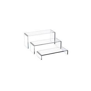 Acrylic Display Risers , Clear Acrylic Detachable Risers Display Stands for Anime Figures and Collectibles Display with Multiple Tiers Designs