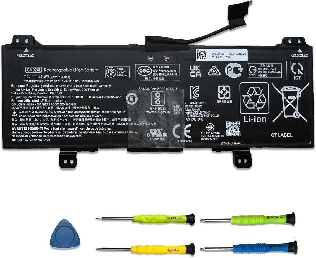 GB02XL/GM02XL L42583-002 Laptop Battery Replacement for HP Chromebook X360 14A 14-DB 11 G8 G7 G1 G2 EE/Chromebook 11A G8 G5 G6 EE/Chromebook 14 G5 14-DB0051CL Series hstnn-ub7m L42583-005 L42550-271