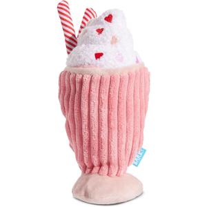 Barkbox Red Whine Milkshake Dog Toy Squeaky Dog Toys Plush Dog Toys Puppy and Pet Toys for X-Small to Small Dogs