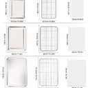Air Fryer Basket for Oven, 3 Set Stainless Steel Oven Air Fryer Basket and Tray with 90 PCS Parchment Papers, OPENICE Air Fryer Pans and Crisper Tray - 18.7" x 12.8", 15.6" 11.6" & 12.8" 9.6"