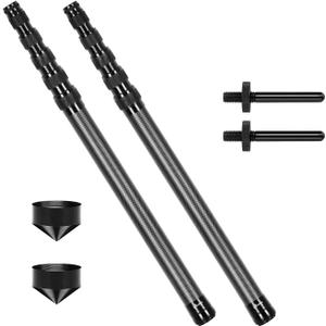 Telescopic Tarp Poles, Canopy Adjustable Carbon Fiber Poles Set of 2, Portable & Lightweight Tent Tarps for Awning, Camping, Hiking 94.5"