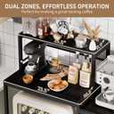 Coffee Bar Cabinet for Home, Spacious Coffee Stand Station with Pod Drawer Holder, Bakers Rack with Storage, Perfect for Kitchen Corner Living Room, Black