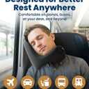 Everlasting Comfort Upgraded Neck Pillow for Airplanes Memory Foam Travel Headrest for Flying Portable Multi-Position Travel Pillows with 360Support Long Flight Essentials for Sleep & Home Use
