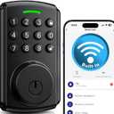 Builtin WiFi Keyless Entry Door Lock with Keypad, App Remote Control, No Bridge Required, Auto Lock, IP65
