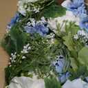 Lvydec 2 Pack Artificial Peony Flower Garland - 6ft Silk Peony Red Flower Garland Arch Flower Vine for Wedding Party Table Decoration(Blue and White)