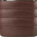 Emsco Group Bloomers 24" Railing Planter with Drainage Holes - Weatherproof Resin Planter - Earth Brown - Outdoor, 3 Pack