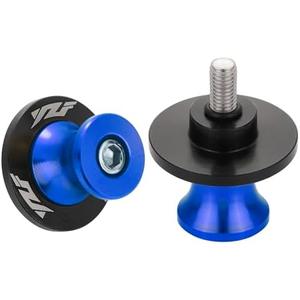 2Pcs Motorcycle Swing Arm Spools for Yamaha YZF R1 R3 R6 R6S R25 R15 R125 600R Aluminum (Blue)