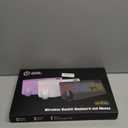 SABLUTE Wireless Keyboard and Mouse Combo, 9 Backlit Effects, Large Print, Wrist Rest, Phone Holder, 2.4G Lag-Free Ergonomic Keyboards, Rechargeable Easy to See Cordless Set for Computer, Laptop, PC (Textured Black)