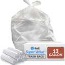 Reli. 13 Gallon Trash Bags | 250 Bags | Clear | Tall Kitchen | Strong | Garbage