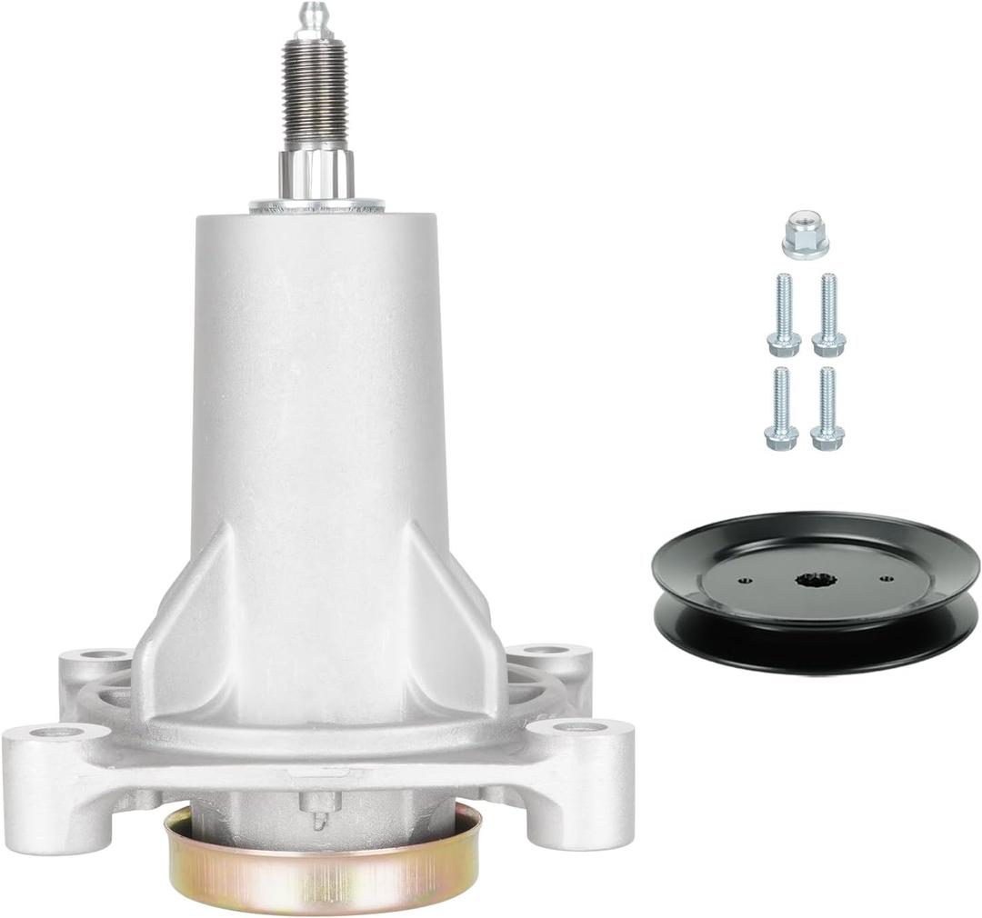 187292 192870 Spindle, for Husqvarna YTH22V46 YTH22V42, for Craftsman 42" 46" Deck, for Craftsman YS4500 YT4000, for Husqvarna 532187281 532192870 532187292, with 195945 Pulley