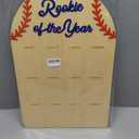 WAUAO One Year Wooden Photo Decorations - Baseball 1st Birthday Decorations,Rookie Of The Year,One Year Birthday Photo Board,12 Monthly Milestones Birthday Decor