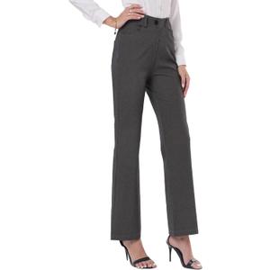 Houmous S-XXL 29'' 31'' 33'' 35'' Inseam Women's Bootcut Dress Pants Pockets Stretch Work Lounge Pant Office Casual