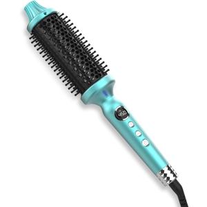 1 3/4 Inch Thermal Brush Negative Ion Heated Round Brush Dual Voltage 12 Temperature Settings Curling Hairbrush for Long Hair (1.75 Inch Barrel 2.3 Inch Bristles)