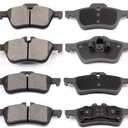 Brake Pads, ECCPP 8pcs Ceramic Brake Kits fit for 2002 2003 2004 2005 2006 2007 2008 for Mini Cooper