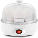 Elite Gourmet EGC322CW Easy Egg Cooker Electric 7-Egg Capacity, Soft, Medium, Hard-Boiled Egg Cooker with Auto Shut-Off, Measuring Cup Included, BPA Free, Classic White