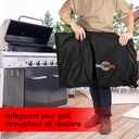 GrillTough Heavy Duty BBQ Grill Cover for Outdoor Grill, 72 Inch Waterproof, Weather Resistant, UV & Fade Resistant with Adjustable Straps Gas Grill Cover for Weber, Genesis, Charbroil, etc. Black