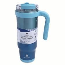Manna Stainless Steel Groove Tumbler 40oz 1.2L  Blue