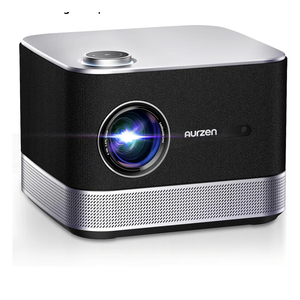 3-in-1 Projector 4K Supported, AURZEN BOOM 3 Smart Projector with WiFi and Bluetooth, 3D DoIby Audio & 36W Speakers, Auto Focus & Keystone, Netflix Official 500 ANSI Home Outdoor proyector, Black