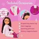Glitter Girls – 14-Inch Fashion Doll – Straight Brown Hair & Brown Eyes – Striped Tunic & Glitter Boots – Hair Bow & Heart Leggings – 3+ Years– Sarinia