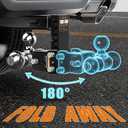 Fastgo Trailer Hitches - Fits 2.5" Receiver, Adjustable Trailer Hitch Ball Mount, Tri Ball (1-7/8" x 2" x 2-5/16") Drop Hitch, Tow Hitch, Truck Hitch, Anti-Theft, 5" Drop/Rise, 18,500GTW