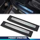 PIT66 LED Illuminated Platinum Door Sill Plate Set Compatible with Ford F250 F350 F450 F550 Super Duty Crew Cab Only 2017-2022 HC3Z-2613208-AA HC3Z-2613209-AA