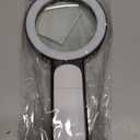 JMH Magnifying Glass with Light, Handheld Large Magnifying Glass 18LED Cold and Warm Light with 3 Modes, Illuminated Lighted Magnifier for Seniors Reading, Coins, Jewelry (Black)