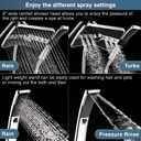 BRIGHT SHOWERS High Pressure Dual Shower Head Combo, Handheld Showerhead Rainfall Shower Head Combo with Black Face, 60 Inch Long Stainless Steel Shower Hose, Chrome