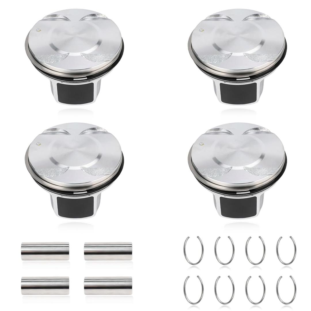 JDMON STD Engine Piston & Piston Snap Rings & Piston Pin Set Compatible with Chevy Sonic Cruze Limited 1.8L 2011-2018 Replacement for 55567934, 55574537, 25192330, 55567940