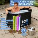 Oval Ice Bath Tub for Athletes with Cover, 130 Gal Capacity Portable Cold Plunge Tub for Recovery and Cold Water Therapy, Ice Baths for Home, Gym, Indoor, Outdoor Use