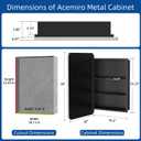 ACEMIRO 20x28 Inch Recessed Medicine Cabinet with Mirror Metal Framed Surface Wall Mounted Bathroom Mirror Medicine Cabinet with Storage Brushed Silver