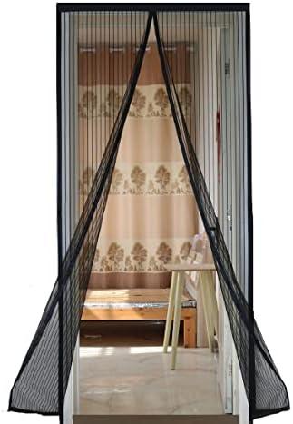18 Magnets Magnetic Door Screen Mesh with Insect and Mosquito Net Protection for Doors, Size 39.37''x82.68'' (100x210cm)