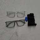 Blue Light Blocking Glasses - Fashion Square Eyeglasses, Anti UV Ray Computer Gaming Glasses Blue Blockers for Women/Men (Transparent & Transparent Grey)