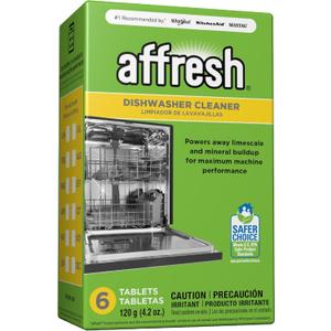 Affresh Dishwasher Cleaner, Helps Remove Limescale and Odor-Causing Residue, 6 Tablets (6 Count (Pack of 1))