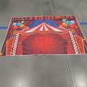 Red Circus Tent Backdrop Big Top Carnival Themed Birthday Party Photo Background Newborn Baby Shower Photography Booths Banner Decorations Supplies, 60x80