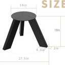 Orgerphy 18 Round Plate Table Base Leg |18 inch Metal Coffee Table Legs Bench Legs | 18" Height 14" Wide Industrial Square Tube Leg for Tea Table Coffee Table Furniture Bench Legs (18 inch)