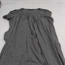 Bloggerlove Women's Zipper Robe 3/4 Sleeves Full Length House Dress Square Neck Housecoat Soft Cotton Nightgown with Pockets 2XL