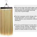 2 Pack Hair Extension Storage Bag Hair Extension Hanger Strong Holder Dust-Proof Portable Suit with Transparent Zip Up Closure- Lightweight, Waterproof and Portable (Black)