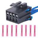 6-Wire AC Heater Climate Fan Speed Control Connector Pigtail Plug Wiring Harness Compatible with Silverado 1500 2500 3500 96-99 Chevy Tahoe Silverado Replacement 15306189 PT1346