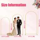 Gold Arch Backdrop Stand Set of 2(7.2FT/6FT),Wedding Arch Backdrop Stand,Balloon Arch Stand Metal Frame for Birthday Wedding Baby Shower Party Garland Ceremony Decor