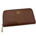 Tory Burch Brown Leather Robinson Zip Around Wallet