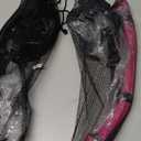 Snorkeling Gear for Adults Kids, Dry-Top Snorkel Set, 180Panoramic Wide View Diving Mask Breathing Freely Snorkel Mask for Snorkeling Scuba Diving Swimming Travel (A0-Black + Black Pink)