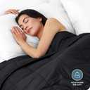 Bare Home Cotton Weighted Blanket (Black, 80"x87" 30lbs)