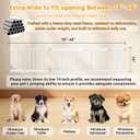 Dog Gate, SHYUJAJIE Adjustable Extra Wide Short Dog Gate,Small Pet Gate with 4 Extension Kits, Pressure Mounted for Doorways & Stairs (White, 18-48" W*14" H)