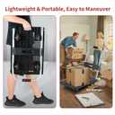 Push Cart Dolly - Lightweight Foldable Flatbed Platform Cart with 360 - Degree Rotating Wheels for Moving in Food Truck and Trailer, 165 lbs Load Capacity, Black