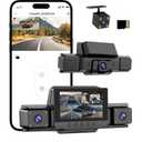 4-Channel 360° Dash cam Front and Rear FHD 1080P 180° Rotating Side-View Camera APP Control reversing Display Collision Detection Parking Monitoring Loop Recording | Suitable for sedans and SUVs